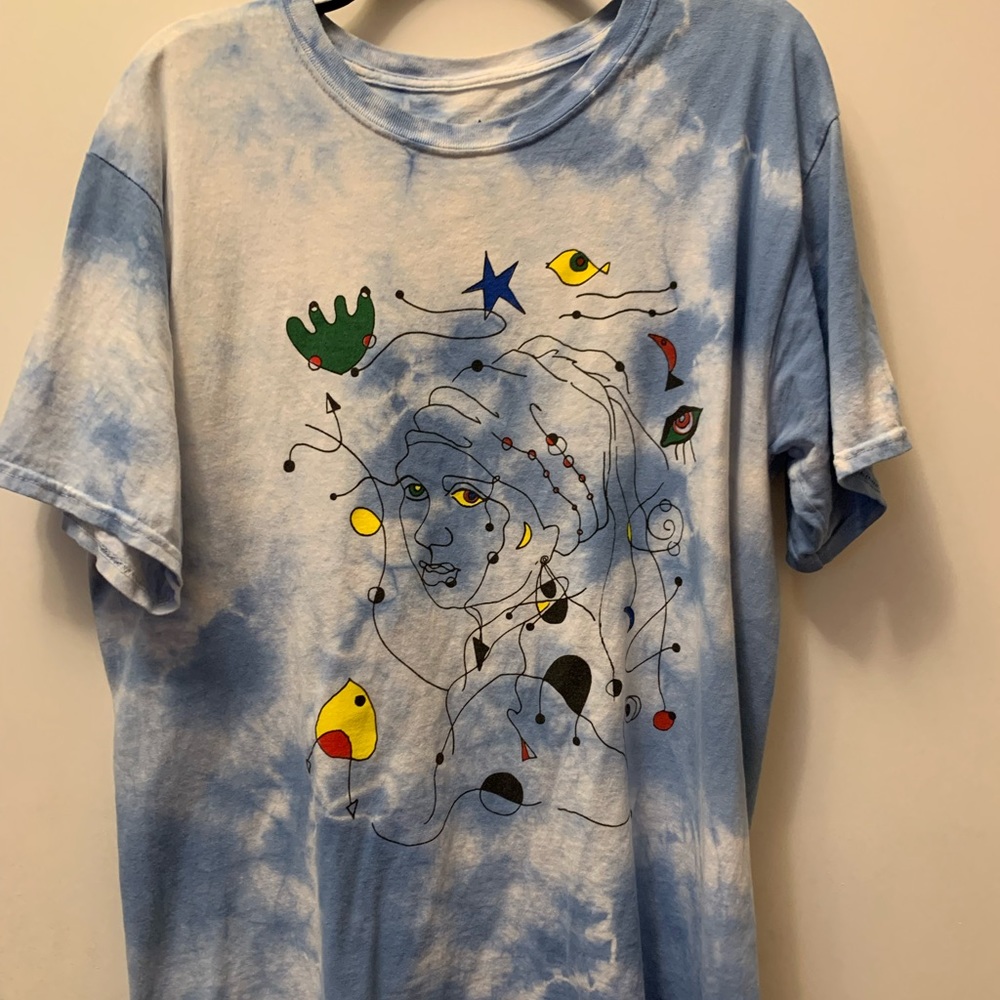 Vintage Johannes Vermeer Girl with the Pearl Earrings Tie Dye Tee